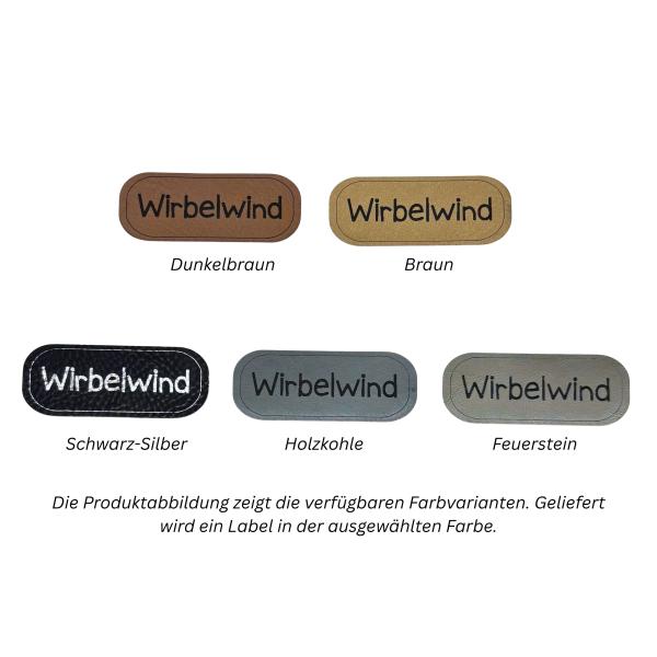 Kunstleder Label Wirbelwind